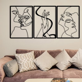 Wallity The Unity Of Love Escultura de Pared Negra